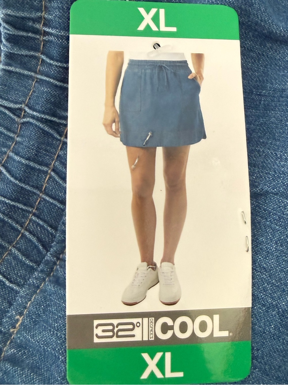 32° Cool Women's Blue Active Elastic Waistband Skort - XL